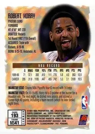 Achterkant van Robert Horry