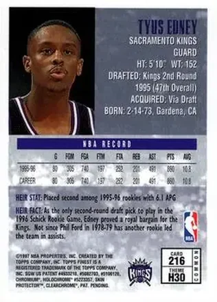 Tyus Edney Rückseite