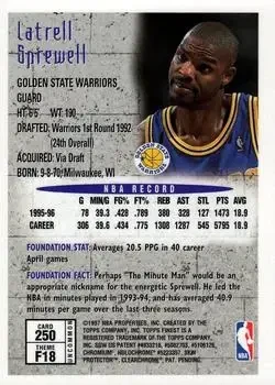 Back of Latrell Sprewell