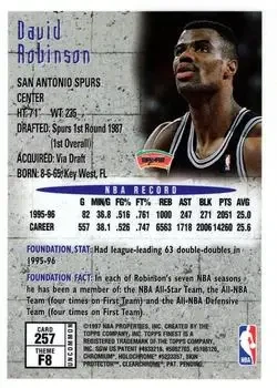 Back of David Robinson