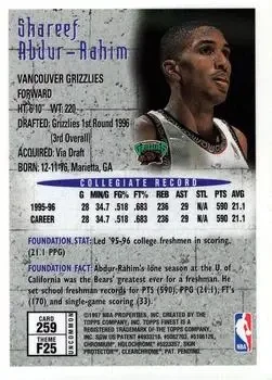 Back of Shareef Abdur-Rahim