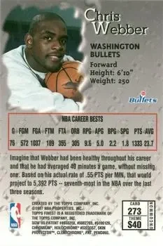 Back of Chris Webber