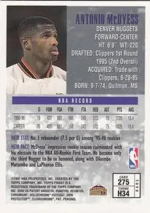 Reverso de Antonio McDyess