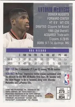 Back of Antonio McDyess