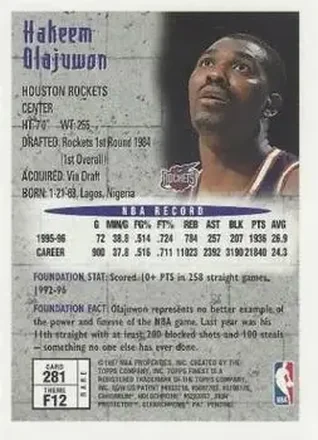 Hakeem Olajuwon Rückseite