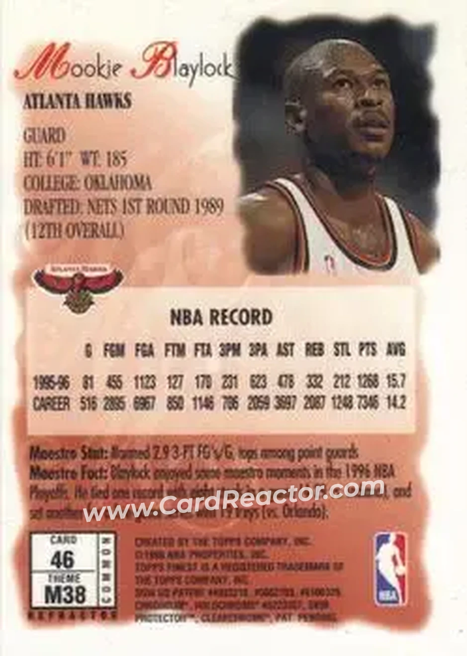 Back of Mookie Blaylock