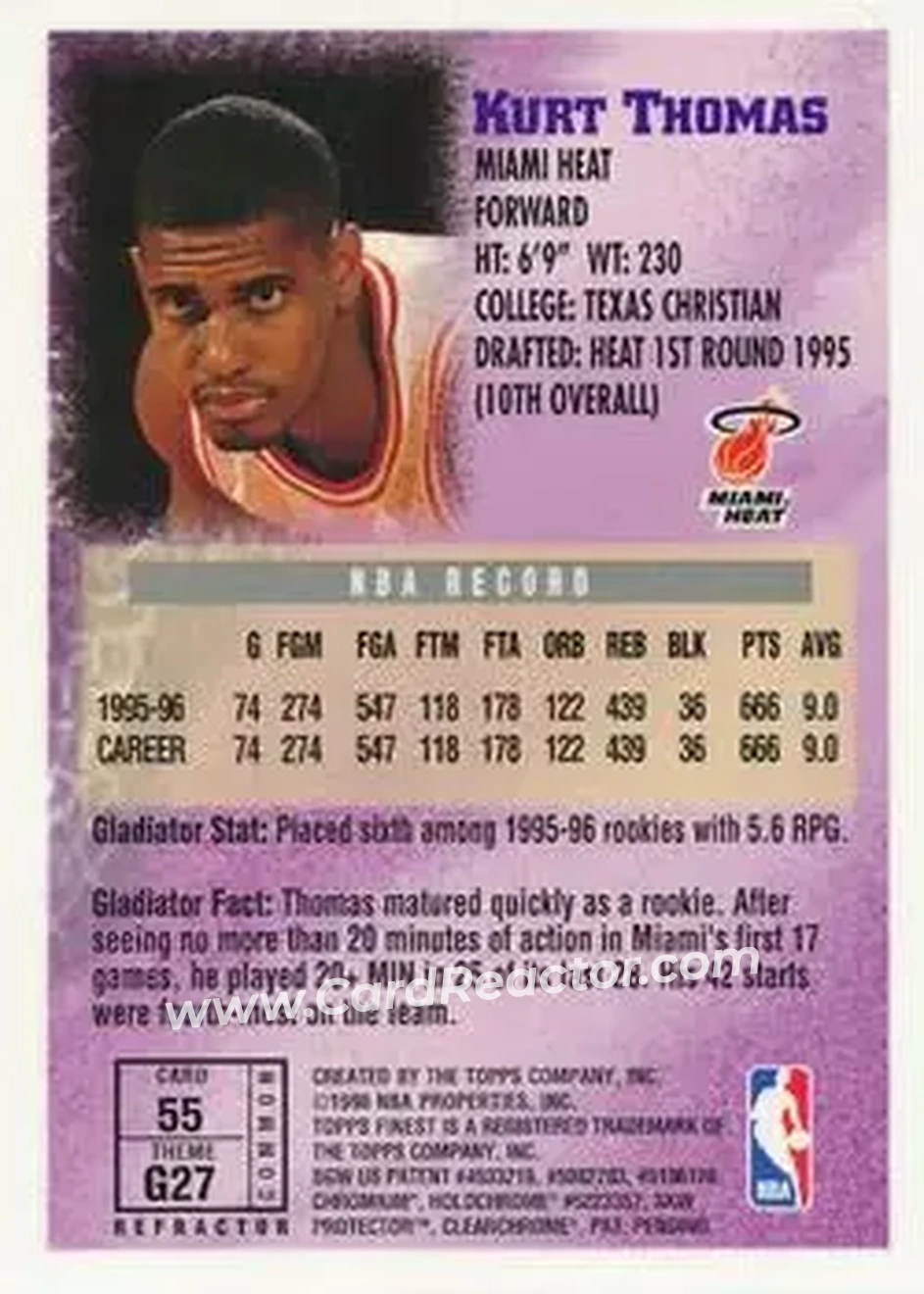 Back of Kurt Thomas