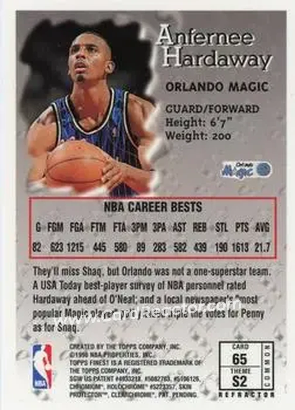 Back of Anfernee Hardaway