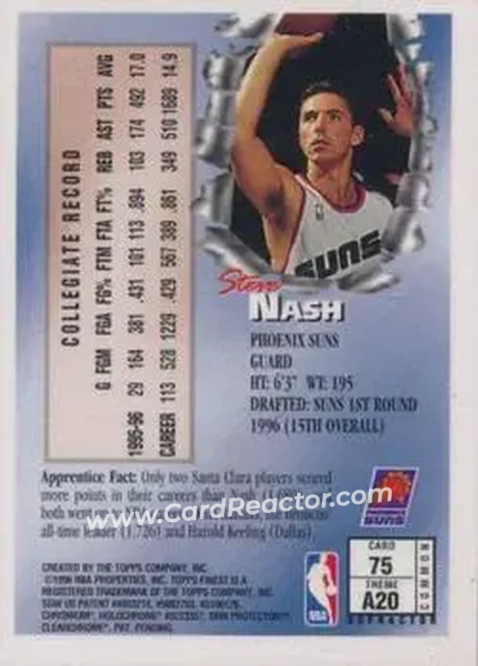 Back of Steve Nash