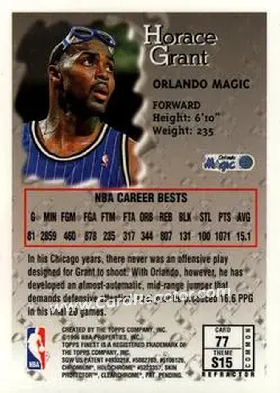 Back of Horace Grant