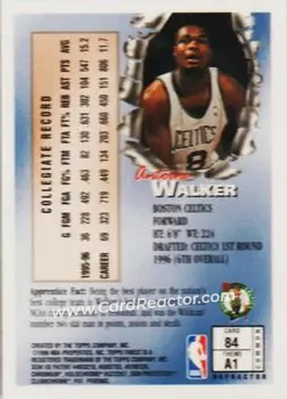 Back of Antoine Walker