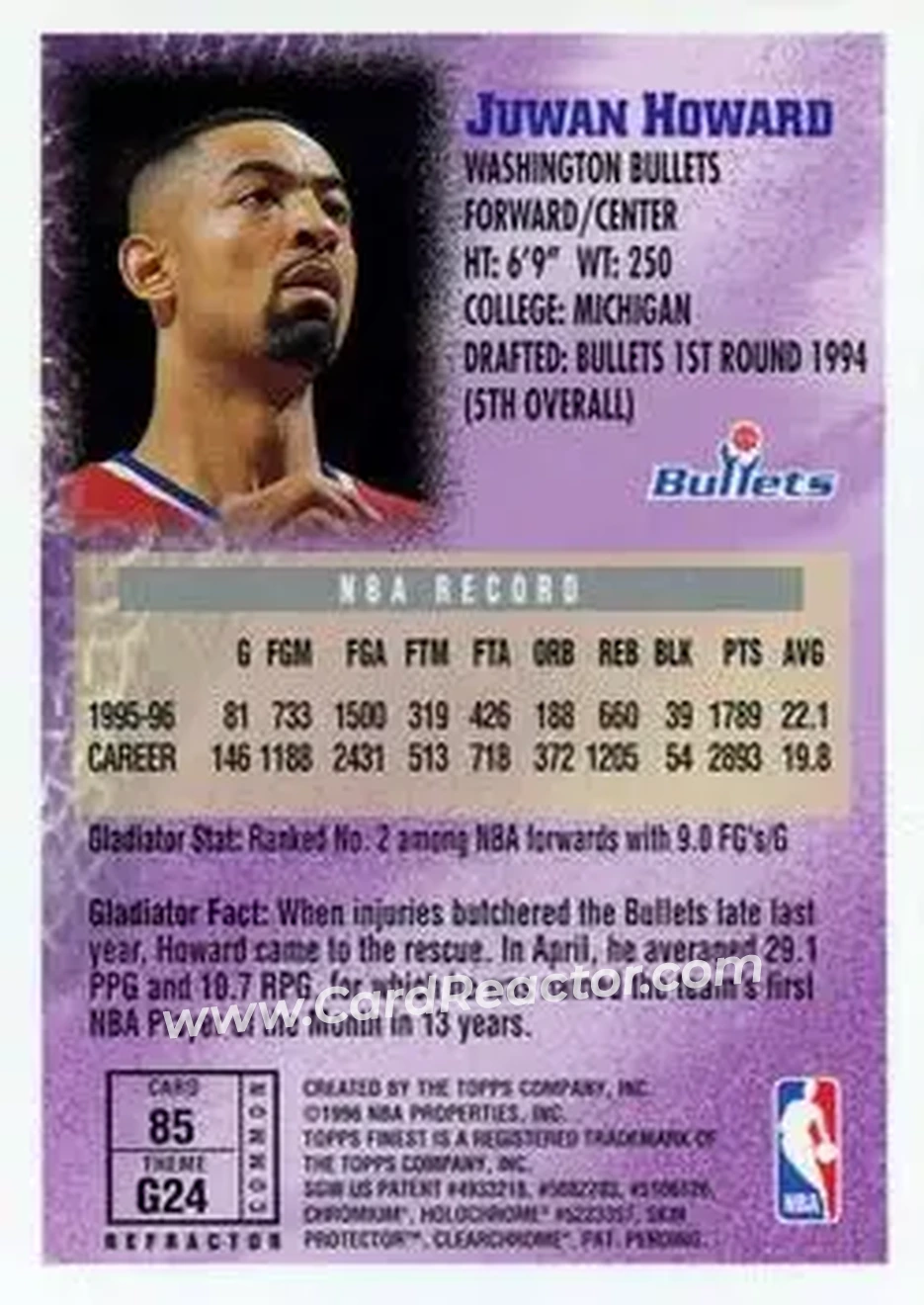 Back of Juwan Howard