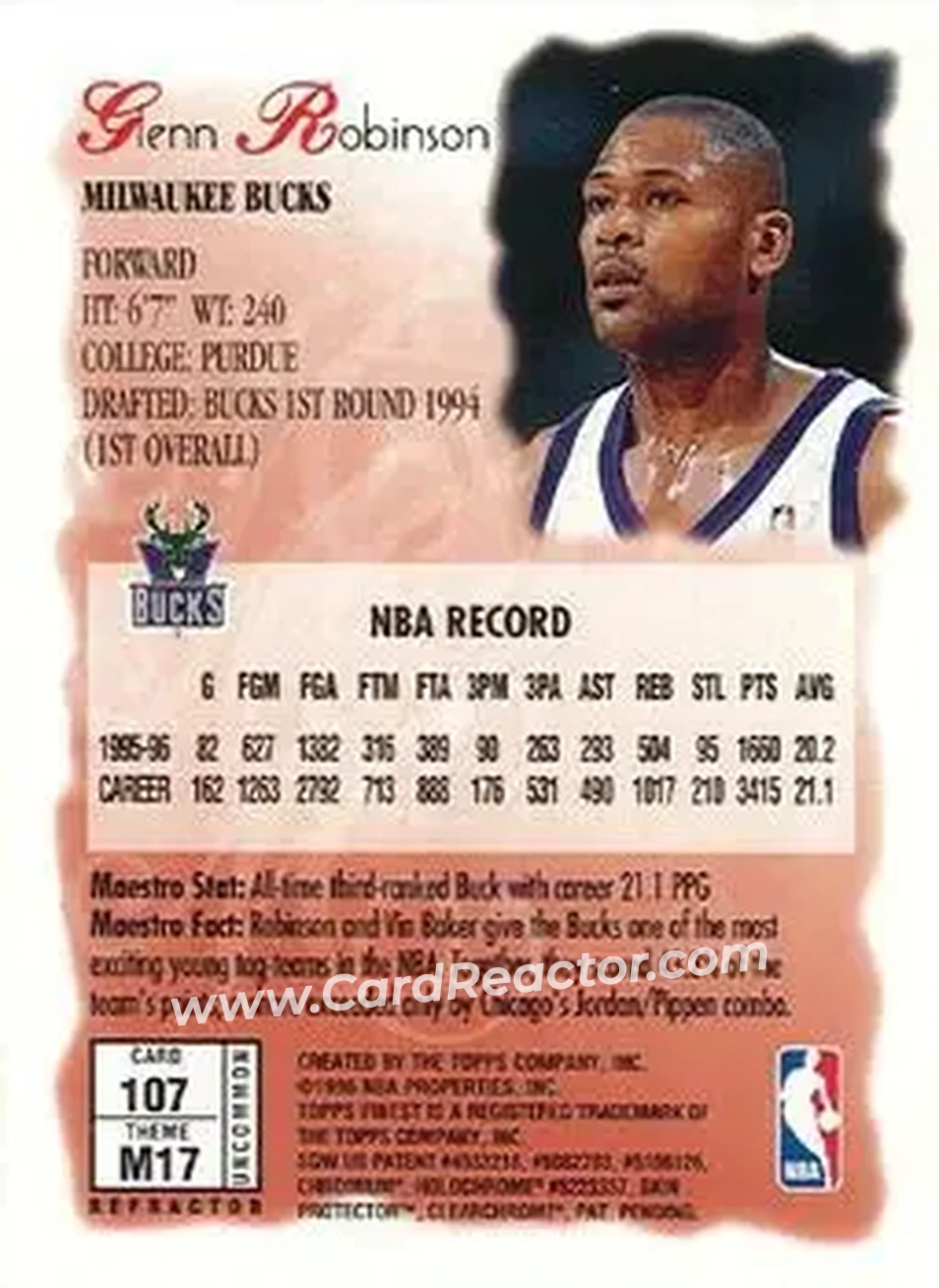 Back of Glenn Robinson