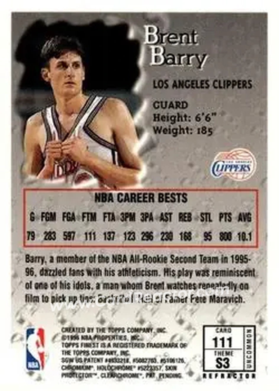 Back of Brent Barry