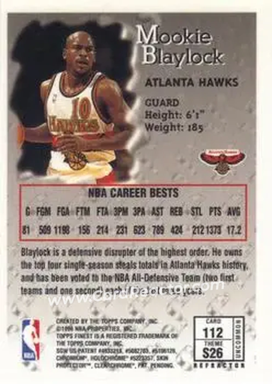 Back of Mookie Blaylock