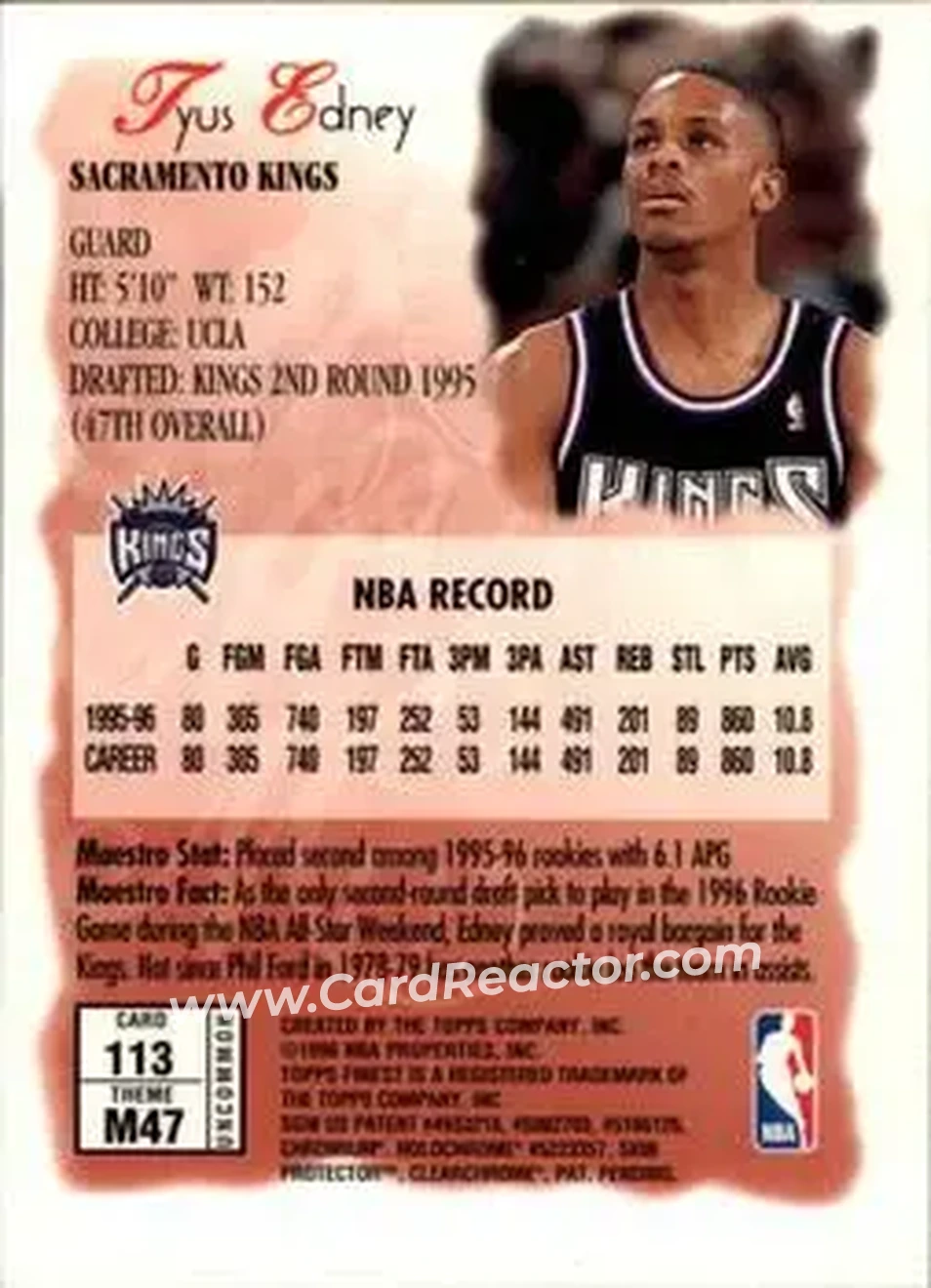 Back of Tyus Edney