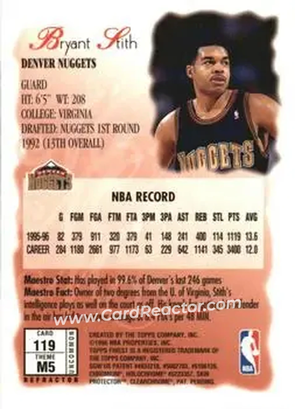 Back of Bryant Stith
