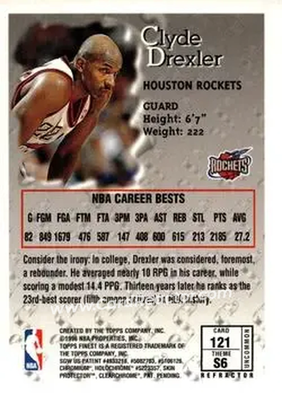 Back of Clyde Drexler
