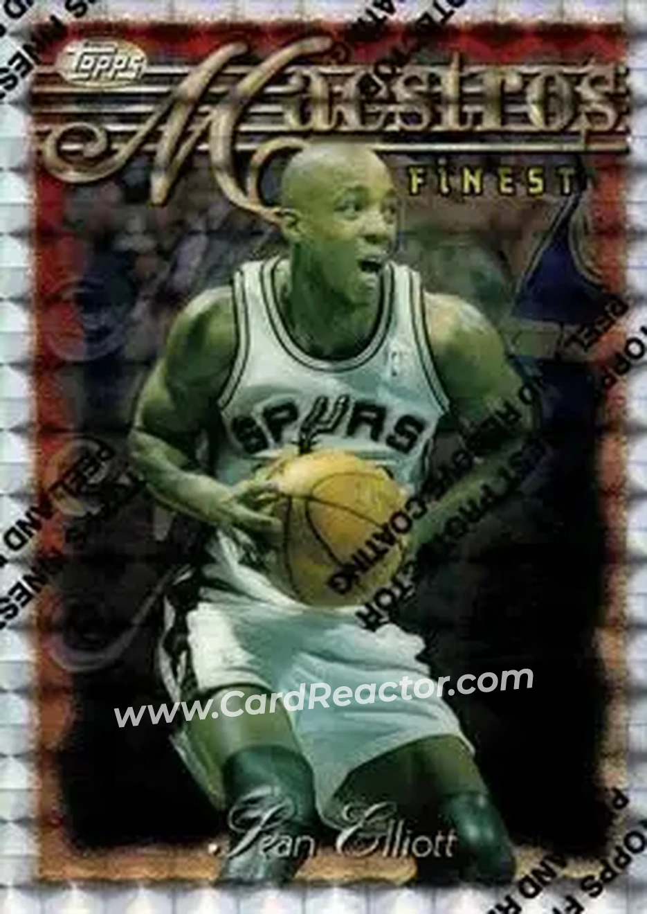 1996-97 Finest - Refractors #123 - Sean Elliott - San Antonio Spurs