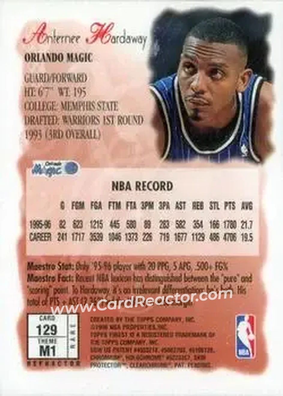 Back of Anfernee Hardaway