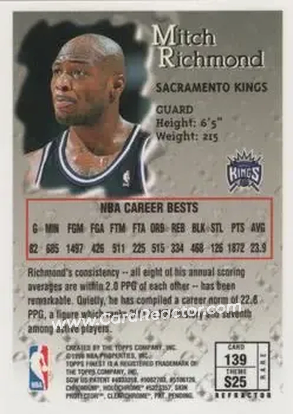 Back of Mitch Richmond