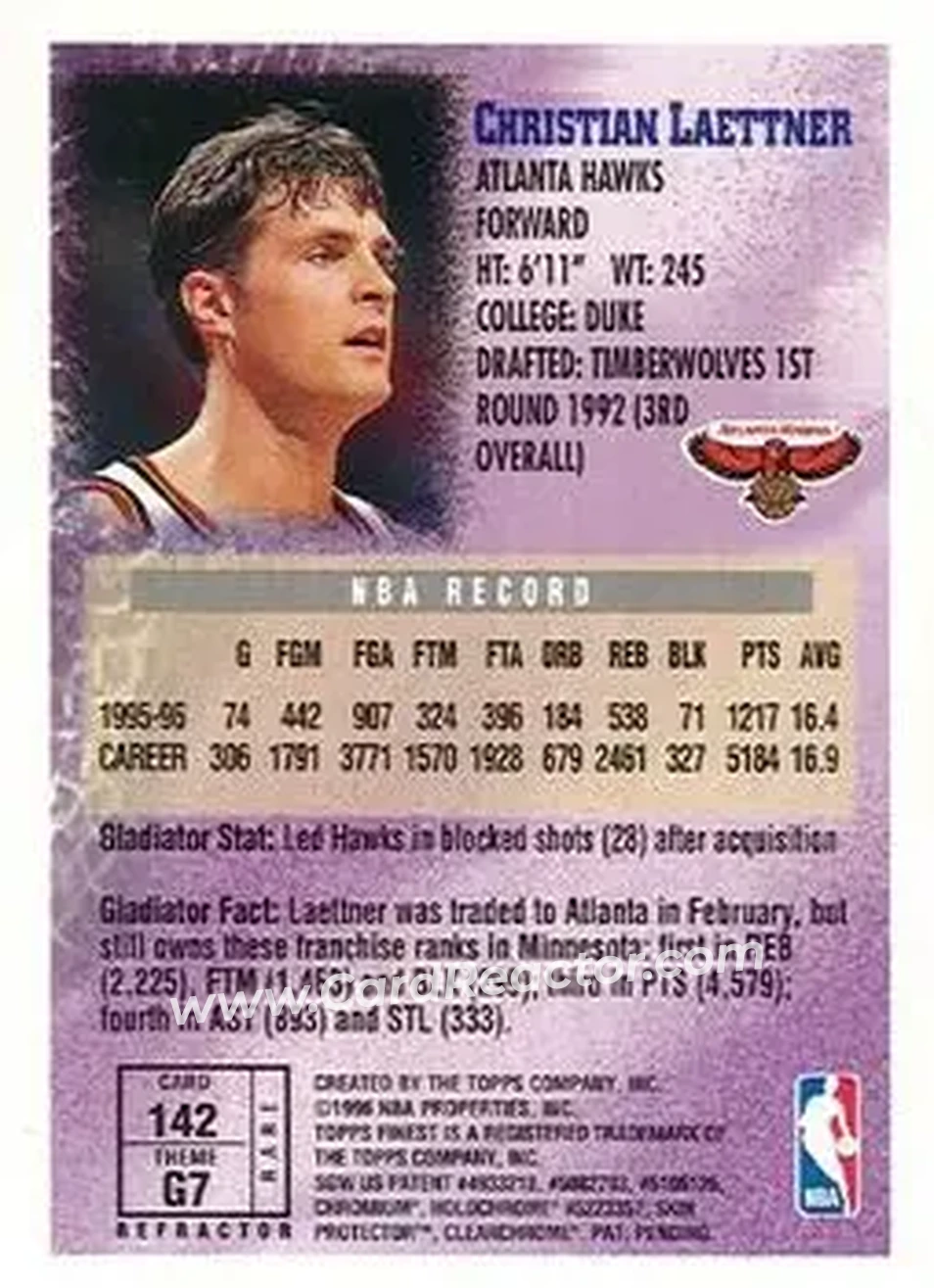 Back of Christian Laettner