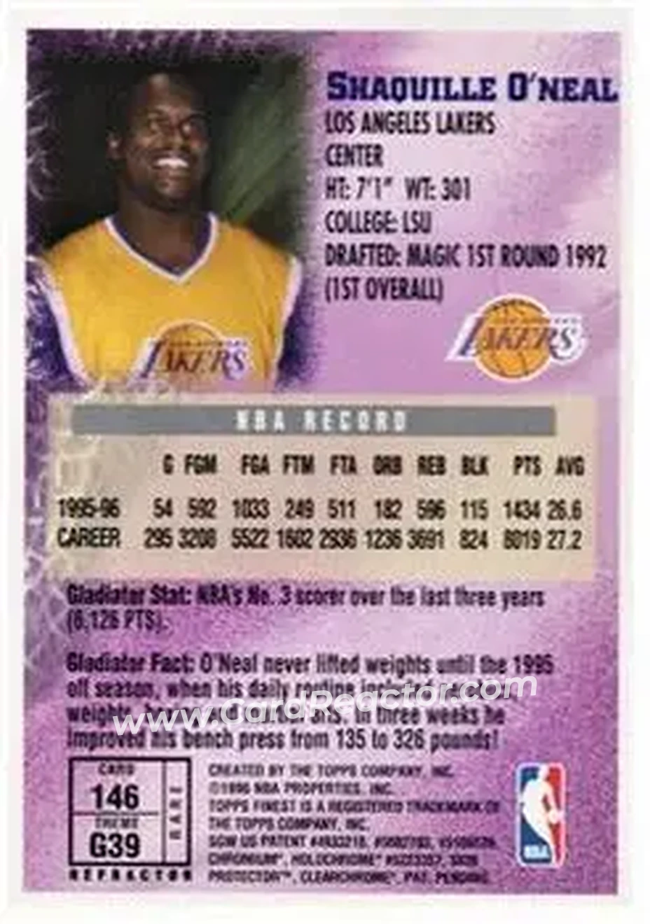 Back of Shaquille O'Neal
