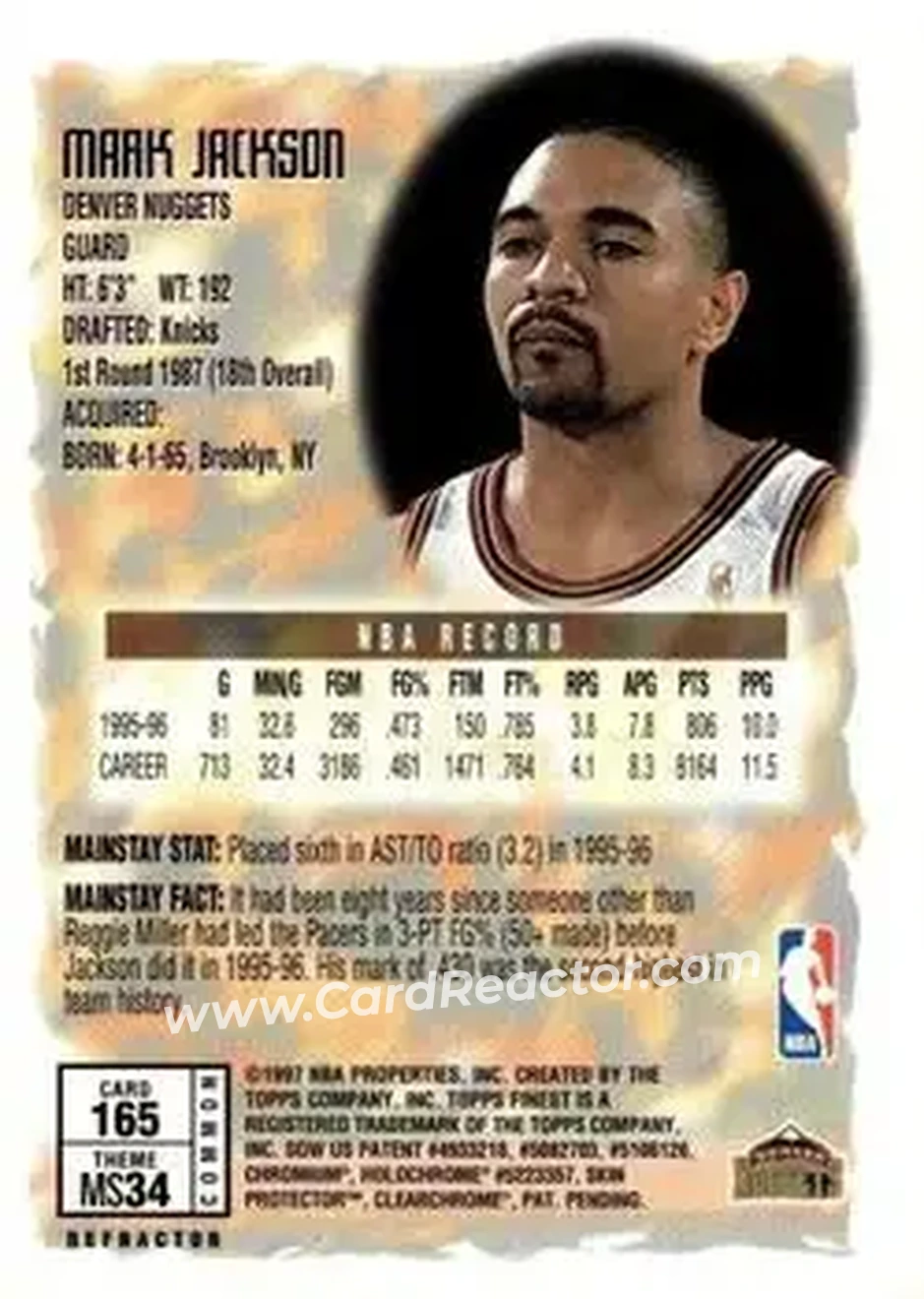 Back of Mark Jackson