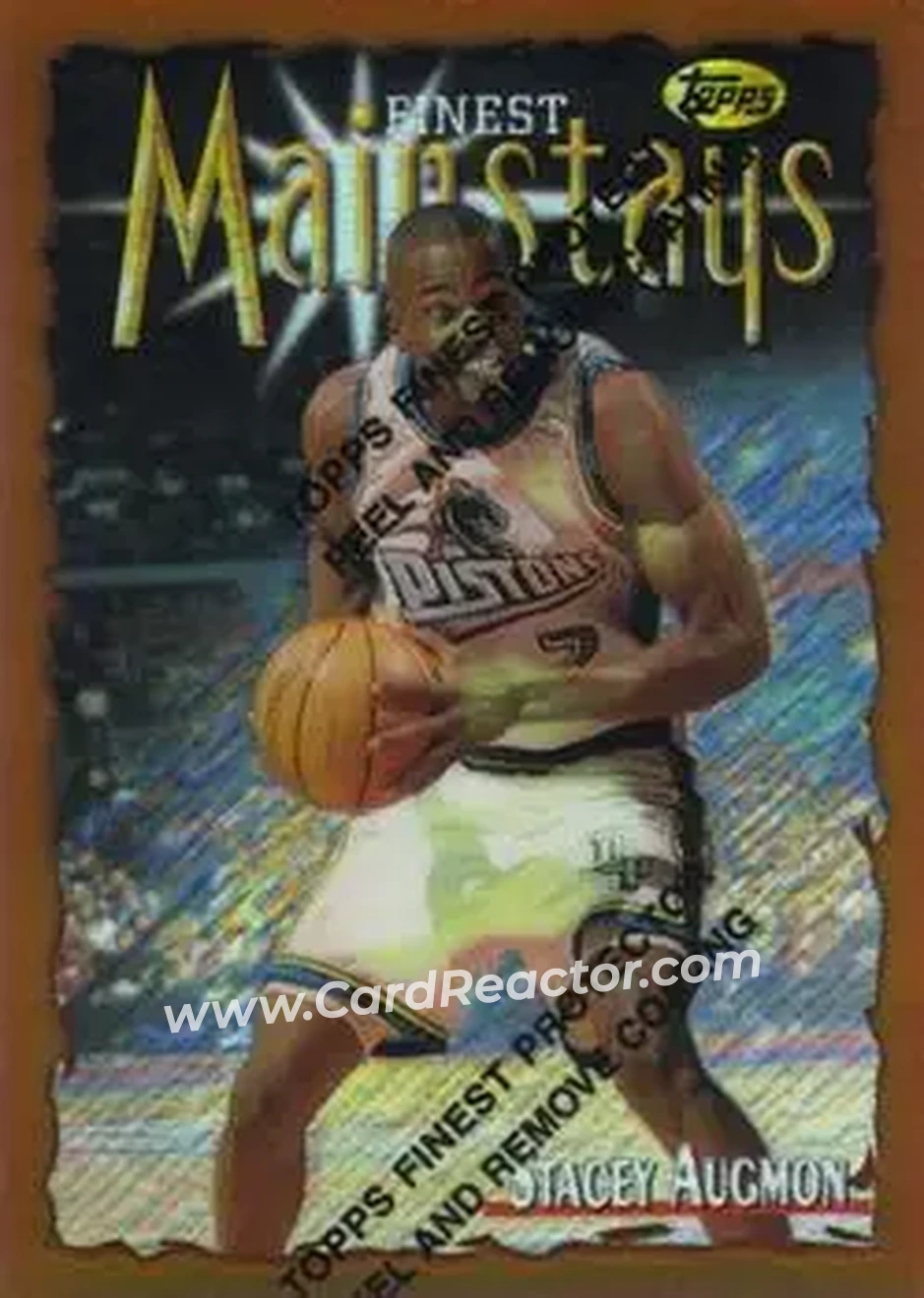 1996-97 Finest - Refractors #178 - Stacey Augmon - Detroit Pistons