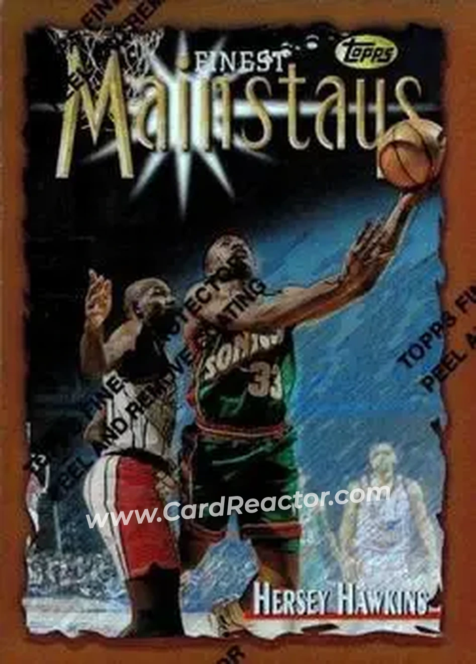 1996-97 Finest - Refractors #181 - Hersey Hawkins - Seattle SuperSonics