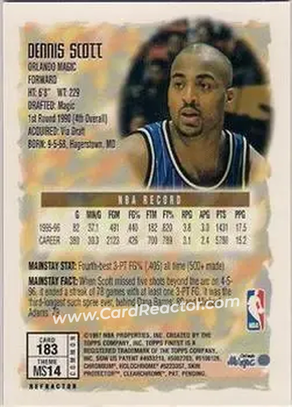 Back of Dennis Scott