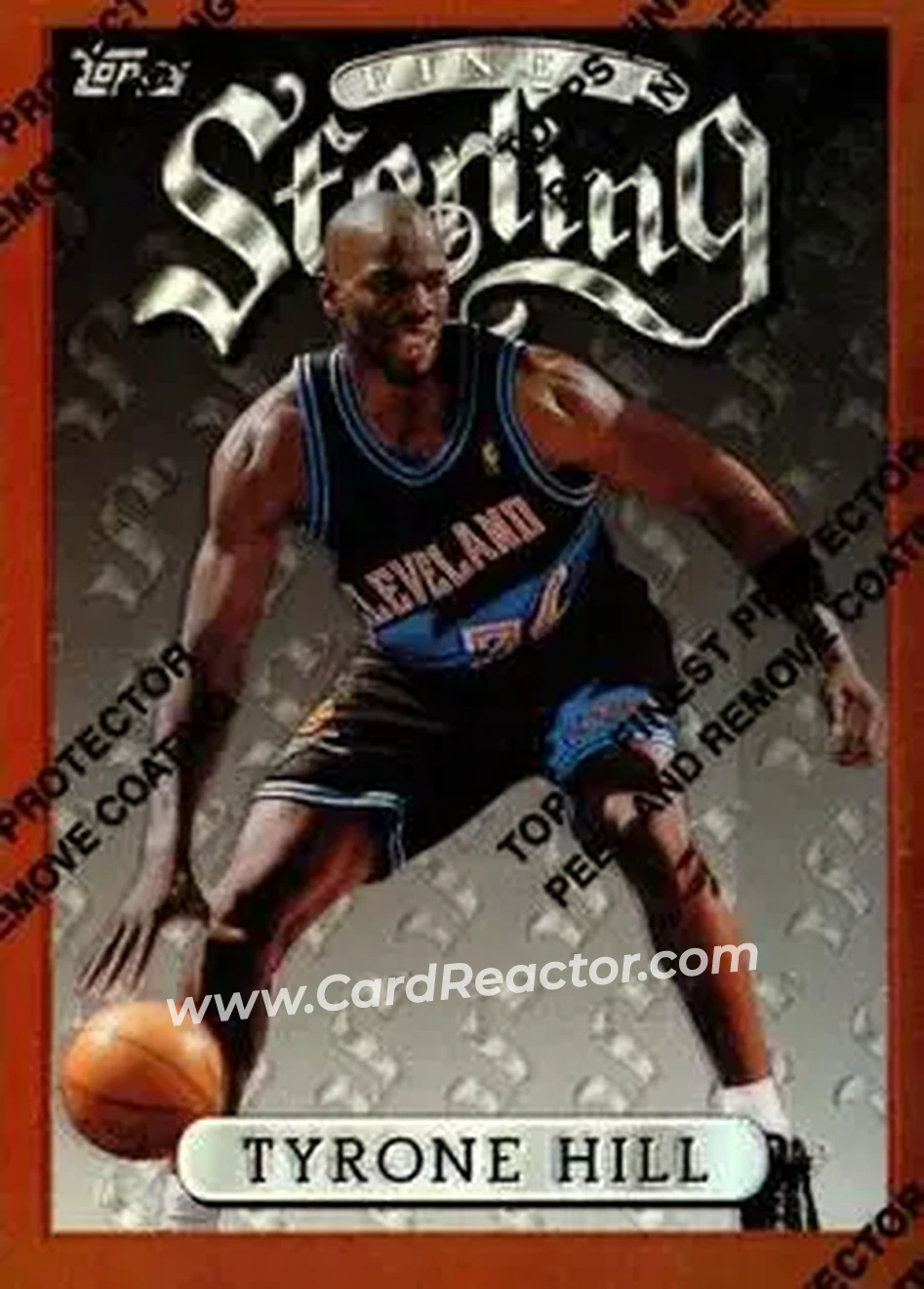 1996-97 Finest - Refractors #185 - Tyrone Hill - Cleveland Cavaliers