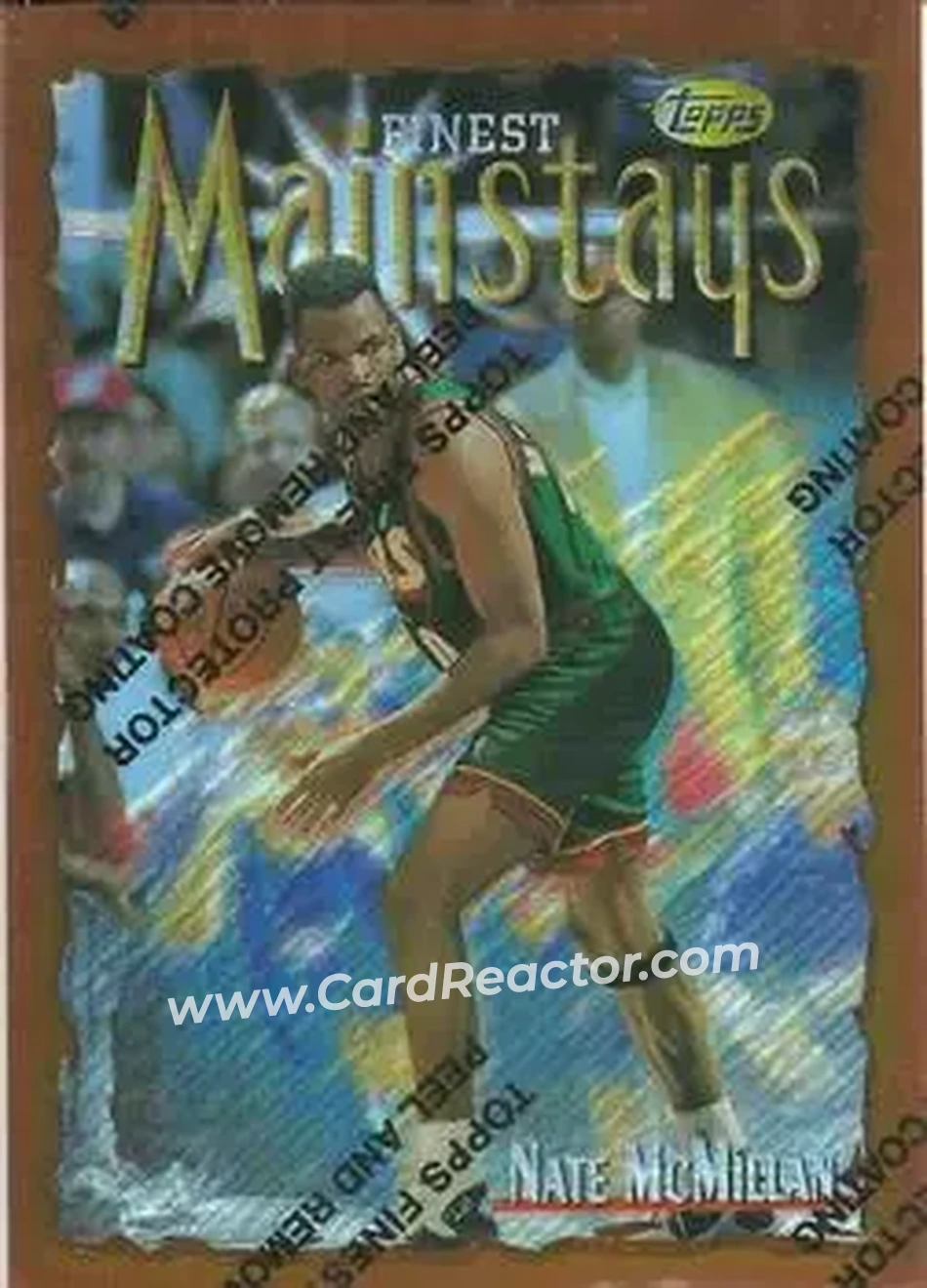 1996-97 Finest - Refractors #192 - Nate McMillan - Seattle SuperSonics 1996-97 Finest - Refractors #192 - Nate McMillan - Seattle SuperSonics