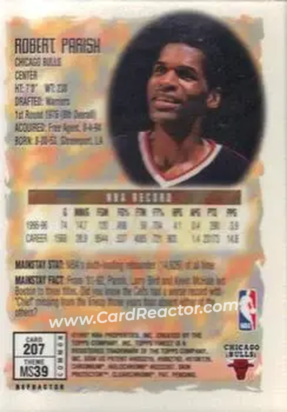 Back of Robert Parish