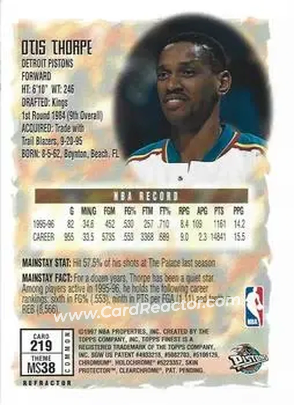 Back of Otis Thorpe