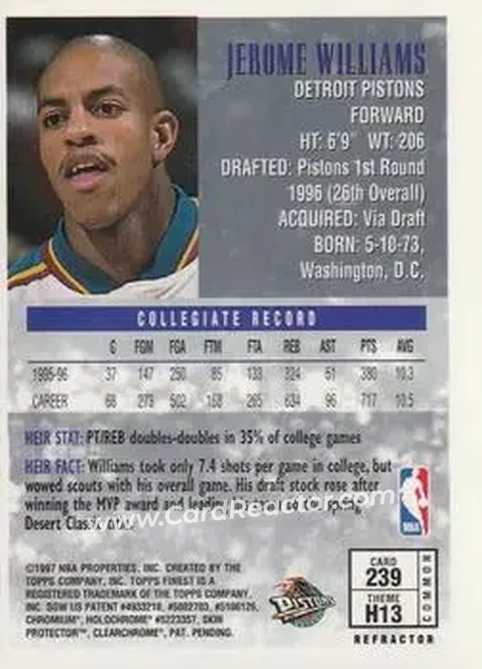 Back of Jerome Williams