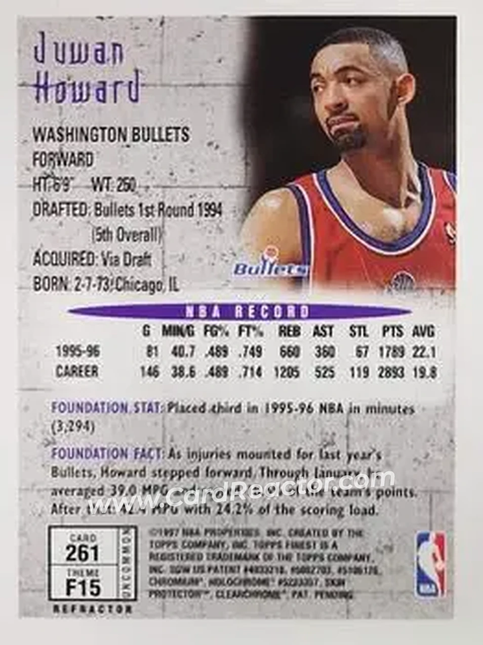 Back of Juwan Howard