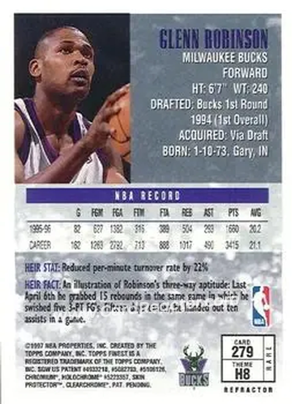 Back of Glenn Robinson