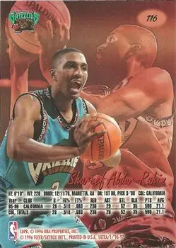 Back of Shareef Abdur-Rahim