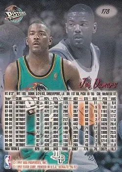 Back of Joe Dumars
