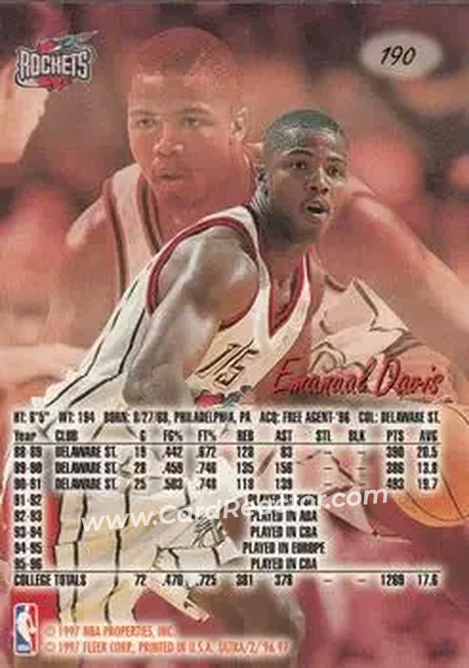 Back of Emanual Davis