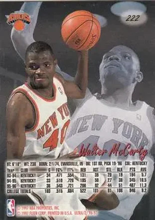 Walter McCarty back