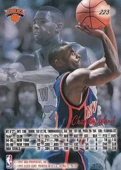 Back of Charlie Ward