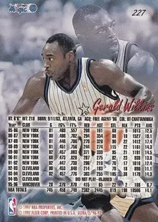 Gerald Wilkins back