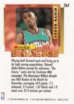 Back of Shareef Abdur-Rahim