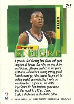 Back of Ray Allen
