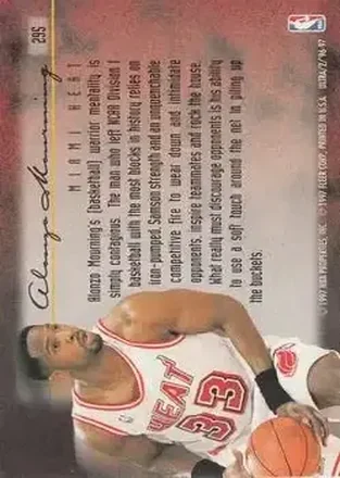 Alonzo Mourning back