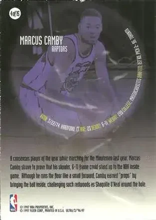 Marcus Camby back