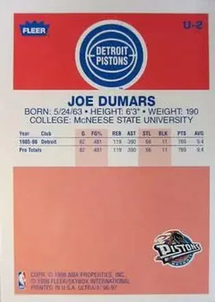 Joe Dumars back
