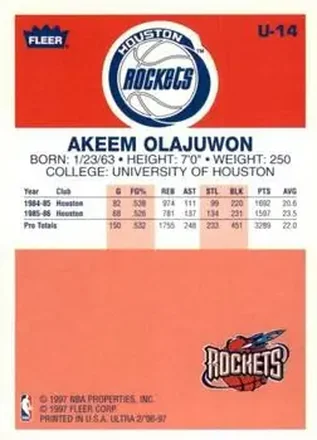 Hakeem Olajuwon back